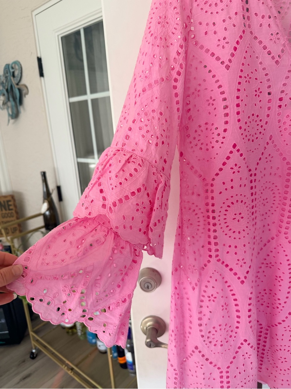 NWT Boston proper Eyelet Tiered Sleeve Tunic Dress - Picture 4 of 9